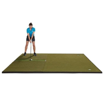 Fiberbuilt Combo Golf Mat & Putting Green - Center Hitting