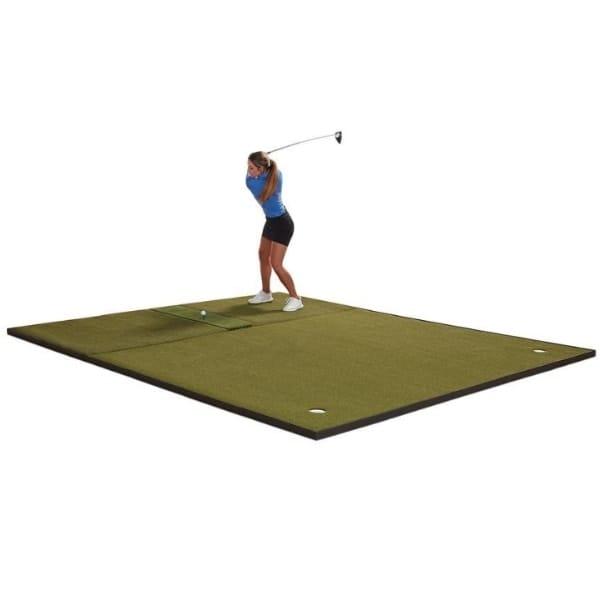 Fiberbuilt Combo Golf Mat & Putting Green - Center Hitting