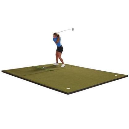 Fiberbuilt Combo Golf Mat & Putting Green - Center Hitting