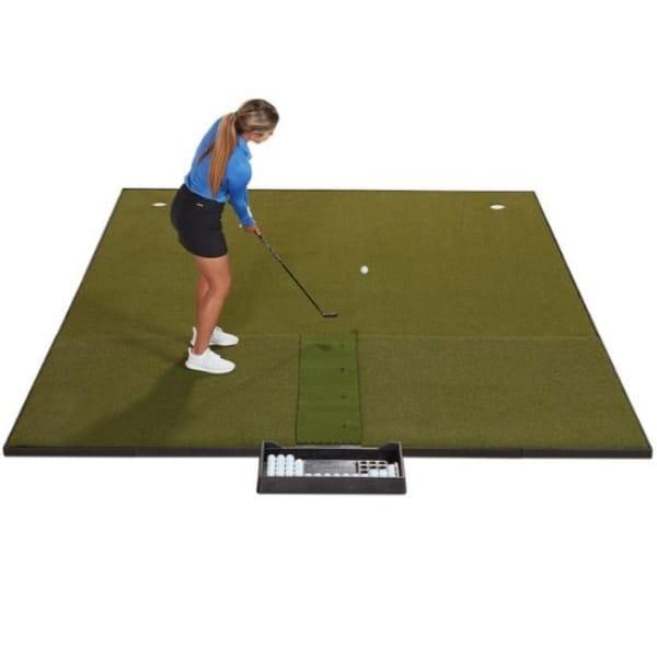 Fiberbuilt Combo Golf Mat & Putting Green - Center Hitting