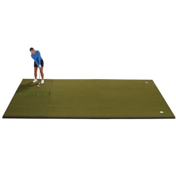 Fiberbuilt Combo Golf Mat & Putting Green - Center Hitting