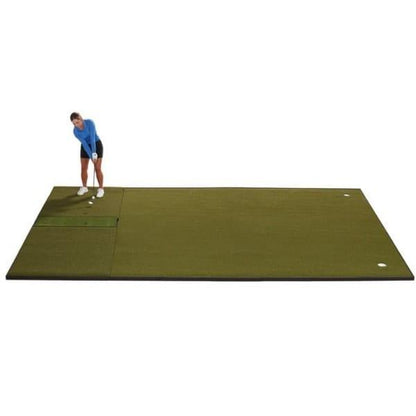 Fiberbuilt Combo Golf Mat & Putting Green - Center Hitting