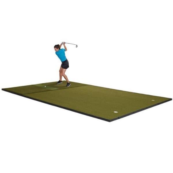 Fiberbuilt Combo Golf Mat & Putting Green - Center Hitting